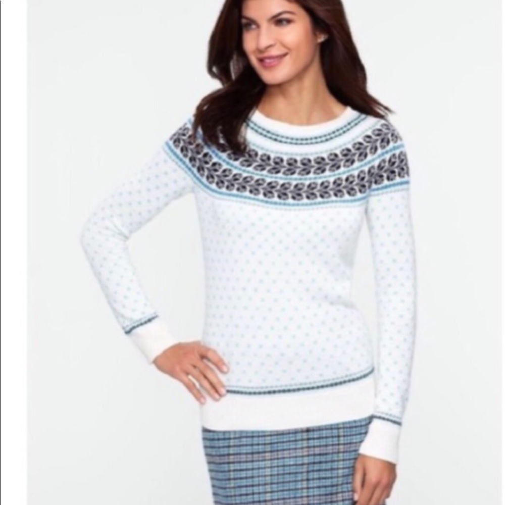 Talbots Fair Isle wool sweater